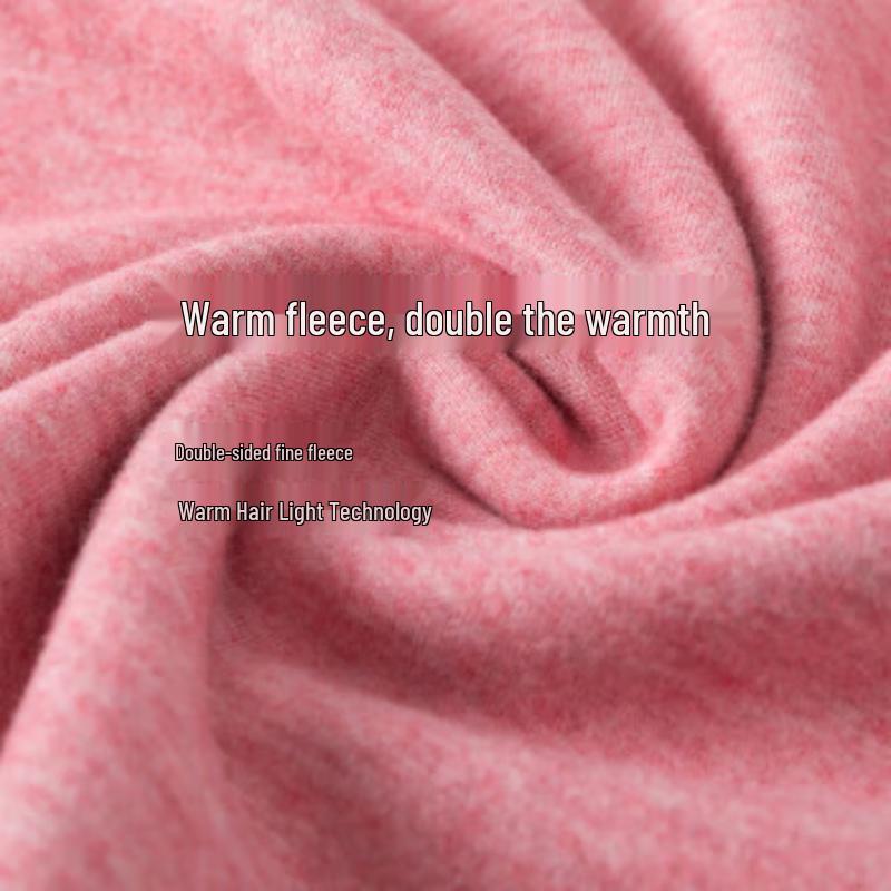 Hengyuanxiang Wool Blend Fleece-Lined Thermal Underwear Set