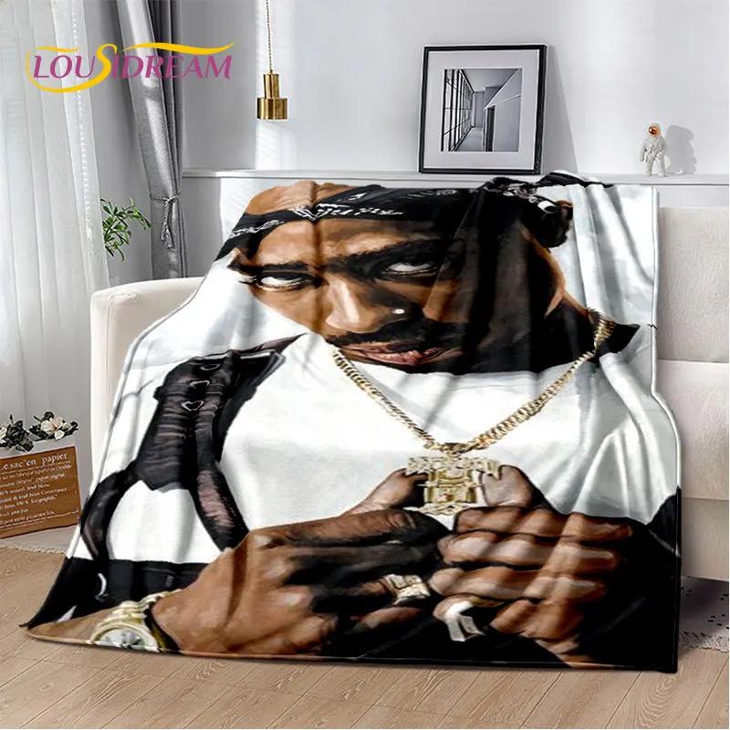 Hip Hop Art Rapper Legend Star Soft Plush Blanket,Flannel Blanket Throw Blanket for Living Room Bedroom Bed Sofa Picnic Cover 3D
