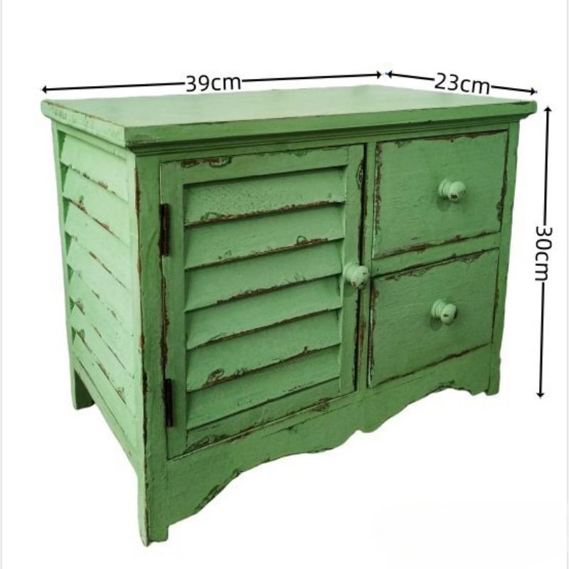 Drawer Type Storage Box Wood Organizer Boxes Wooden Table Decoration Organizing Cases Luxury Decorative Accessory Container зелёный