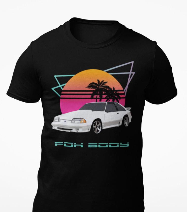 Retrowave Fox Body Mustang 5.0 Short-Sleeve Unisex T-Shirt