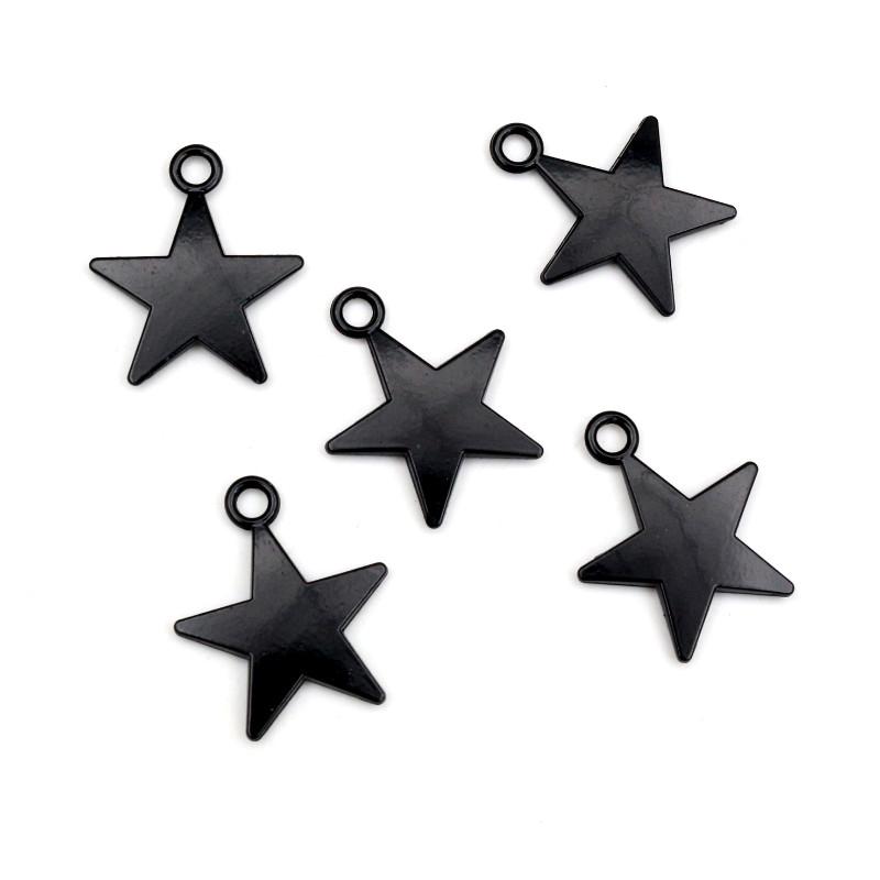 New Fashion Black Plated Charms Spider Star Wings Butterfly Horse Metal Alloy Pendant DIY Charms for Jewelry Making Findings