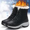 Women Boots Waterproof Heels Boots For Winter New Tren Platform Ankle Boots Keep Warm Snow Shoes Plush Outdoor Short Boots