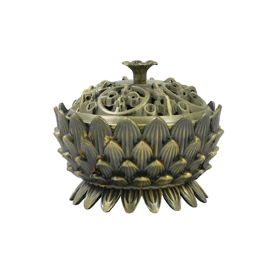 Sanxingdui Alloy Incense Burner - Mini Vintage Holder for Meditation, Cones & Coils, Retro Home Decor Gift