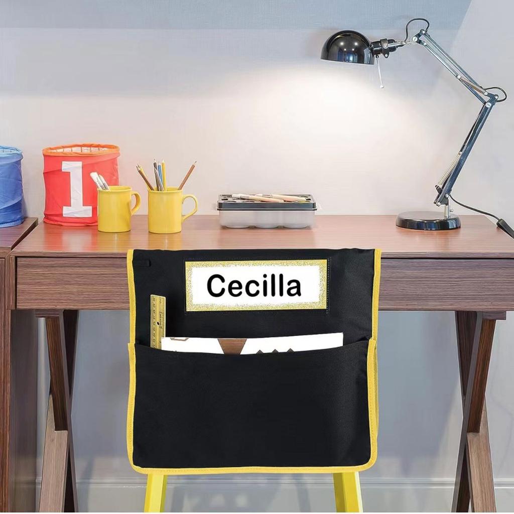 Strong Student Chair Container With Identification Clip And Spacious Areas For Educational Items