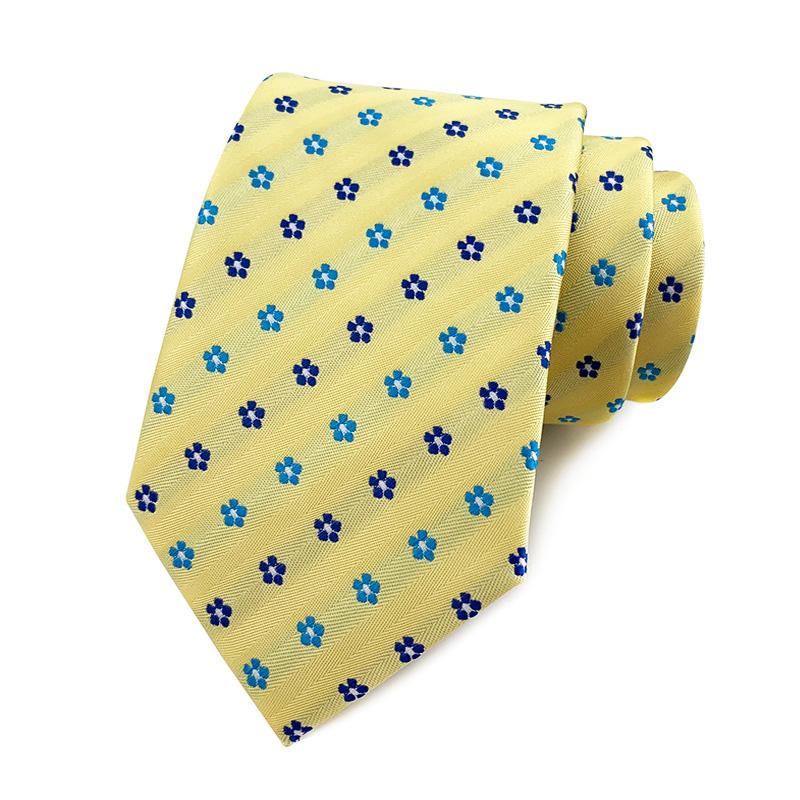 New Men's Classic Floral Dot Tie Luxury 8cm Jacquard Neck Tie Necktie For Men Business Wedding Party Daily Wear Accessory