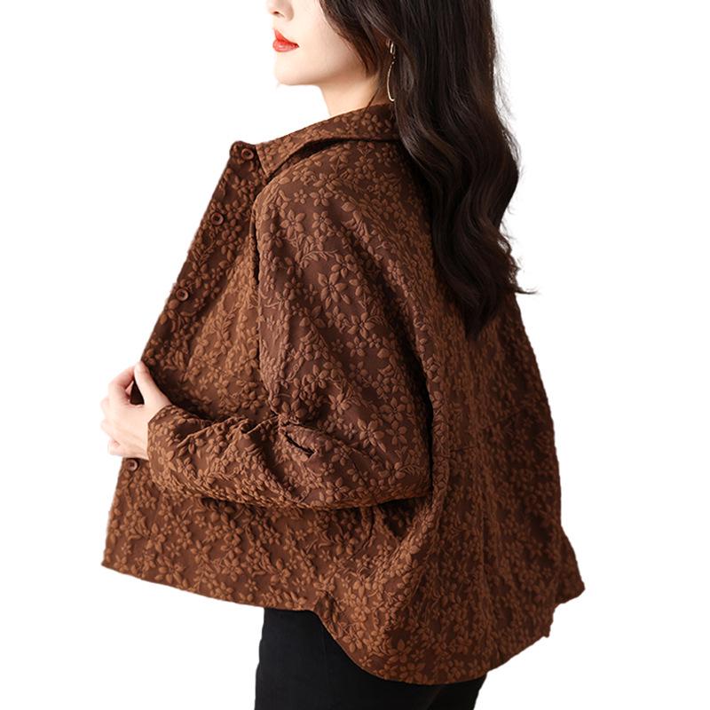 Women's Petite Casual Short Jacket - 2024 Spring/Autumn Fashion for Middle-Aged