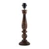 58 Cm Floral Carved Black Wood Table Lamp with White Drum Shade Bedroom, Dining Room, Hotel Room, Living Room, Office Bulb Not Included