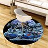 1PC Horse Car Non-Slip Floor Round carpet, Office, family, bedroom, Large Area Rug Indoor Rugs,  Durable PolyesterH0340