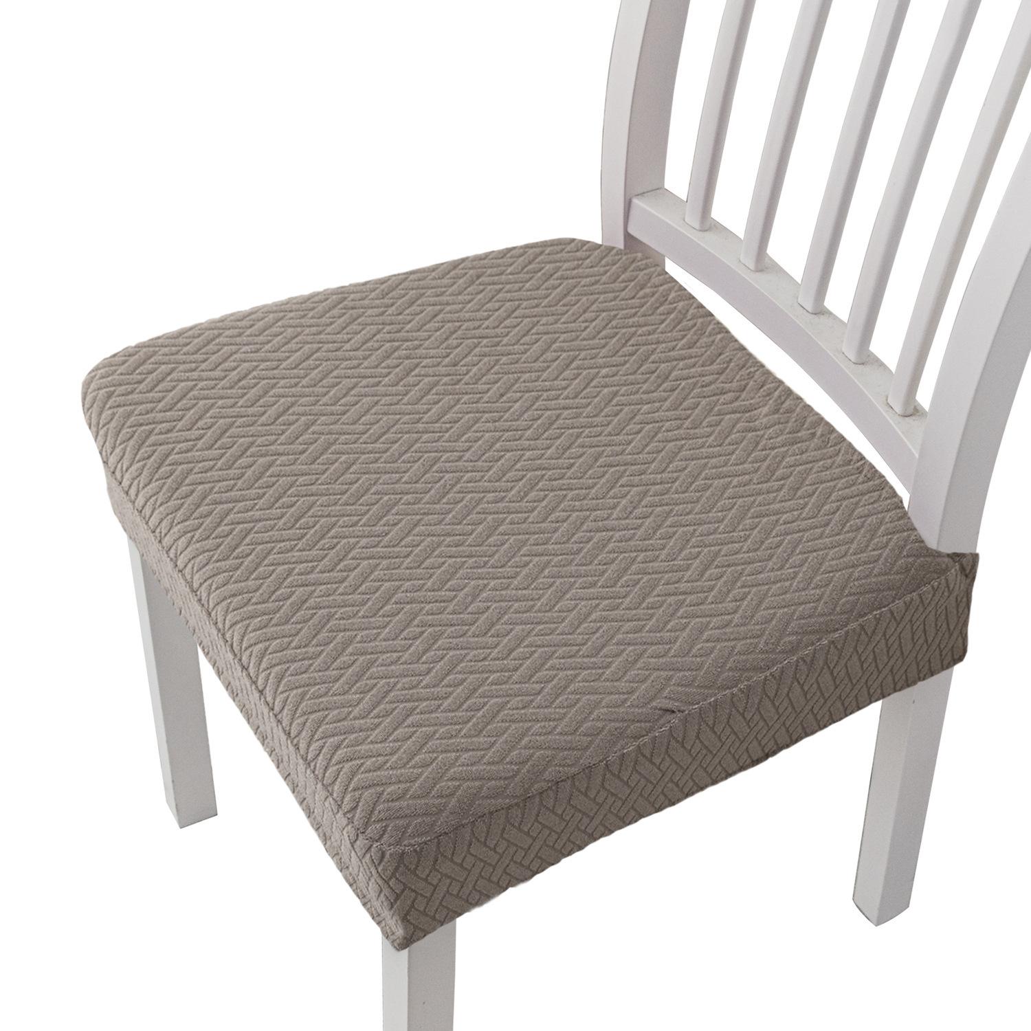 

Chair cover universal all seasons solid color simple new thickened stool seat cushion cover elastic restaurant home default сіро-коричневий