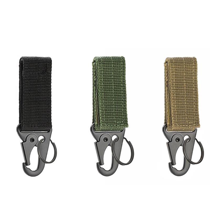 Professional Carabiner Keychain Keeper Key Holder Belt Key Keeper Webbing Tactic Hook Clip Belt Key Chain Loop Key Clips