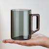 Walnut Handle Heat-Resistant Glass Tea Brewing Cup for Home or Office