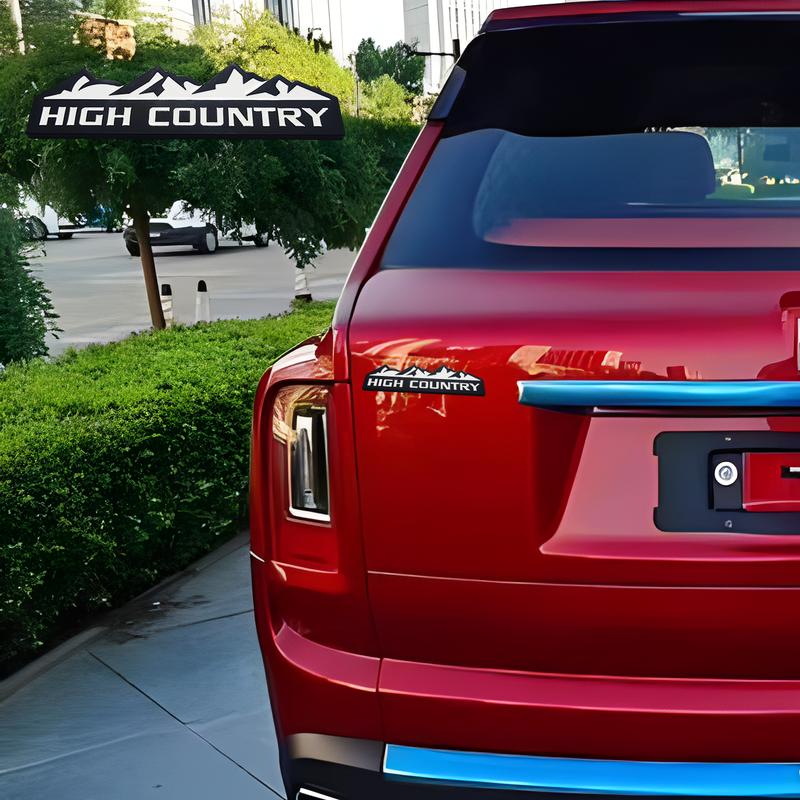 HIGH COUNTRY 3D Zinc Alloy Car Sticker Suitable for Chevrolet, Jeep, Dodge and Ford Modified Snow Mountain Metal Car
