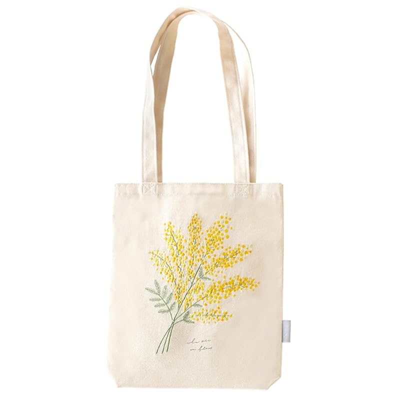 

Green House House) embroidered tote bag small mimosa IT002-3