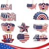 9PCS Independence Day Star Hangings Decorative Ornament Perfect for Enhancing Holidays Spirit in Homes and Party Venues