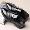 British Style Plus Size Men's Black Leather Casual Formal Shoes