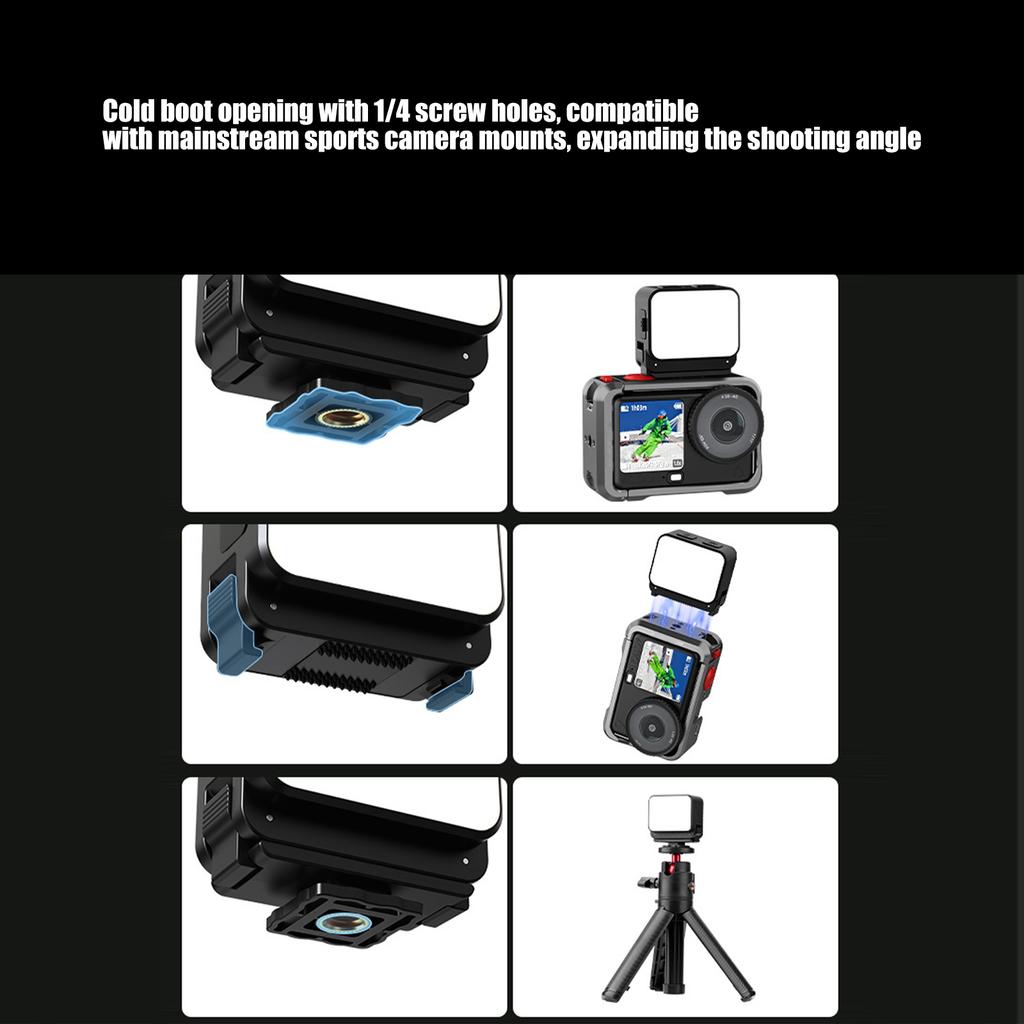 Adjustable Illumination LED Light Offering Magnetic Attachment & High Capacity Battery Easy to Use for ACTION6