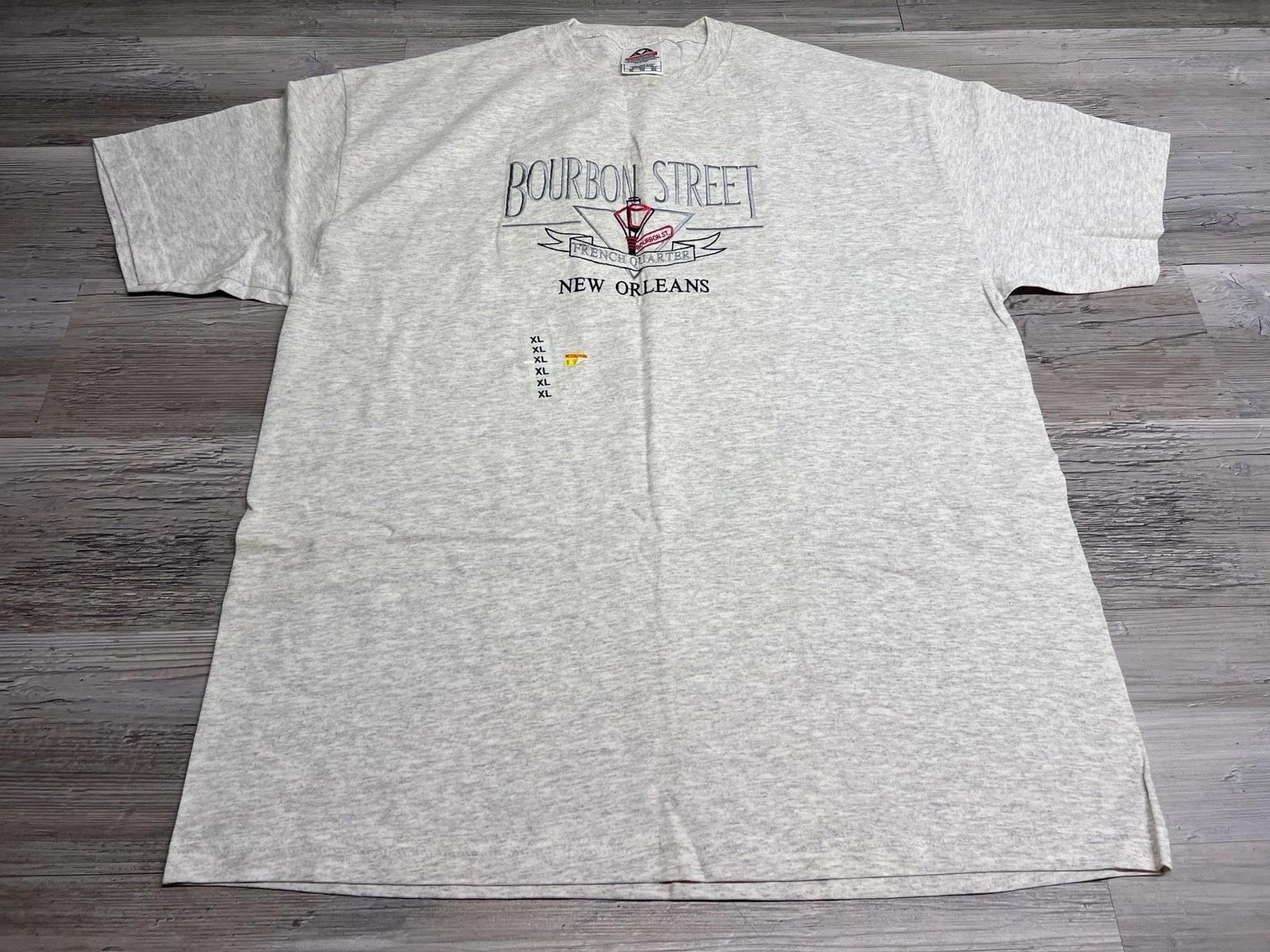 

Vintage Y2K New Orleans Souvenir T-Shirt French Quarter Bourbon Street Size XL L