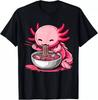 Anime Kawaii Axolotl Eating Ramen Noodles Kids Teen Girl Boy T-Shirt Unisex T-Shirt