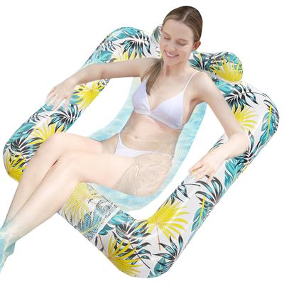 Inflatable Pool Floats Floating Pool Chair Mesh Seat Water Lounge Chair Leakproof Pool Floaties for Swimming Poo Beach