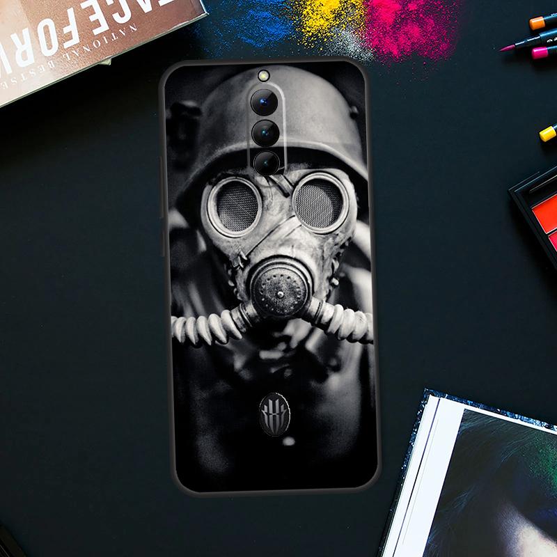 Gas Mask Case For ZTE Nubia Red Magic 9 Pro Plus RedMagic 8 8S Pro Plus 6 7 6S 7S Pro 5S 6R 5G Cover