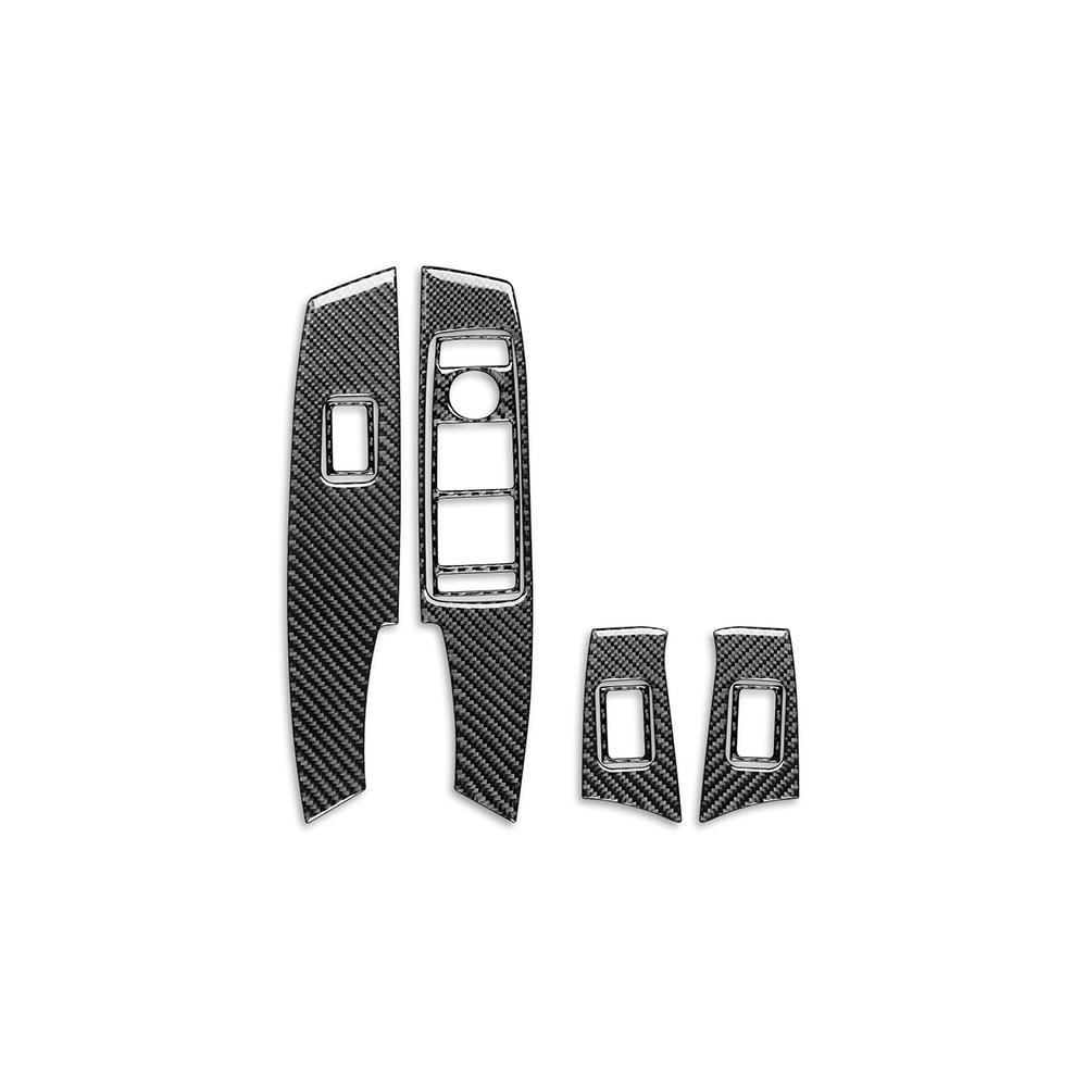 For Benz W204 2012-2014 Real Carbon Fiber Car Accessories Door Lift Control Panel Cover Trim Suit Interior Sticker Modification