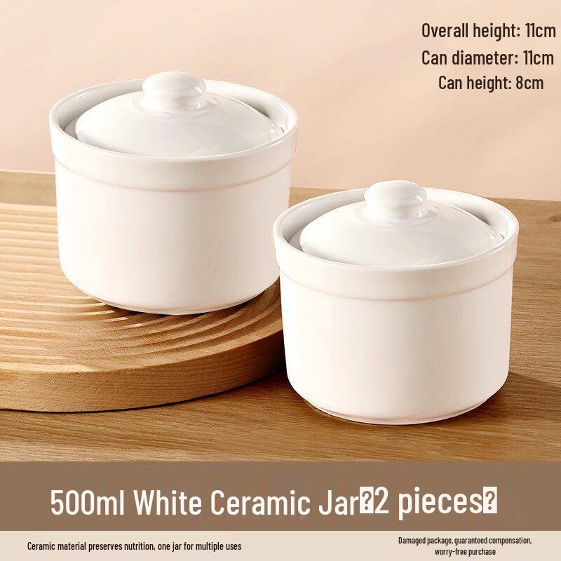 Ceramic Single-Serve Double Boiler Stew Pot