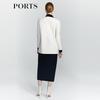 PORTS Women's Wool Cashmere Blend Midi Skirt