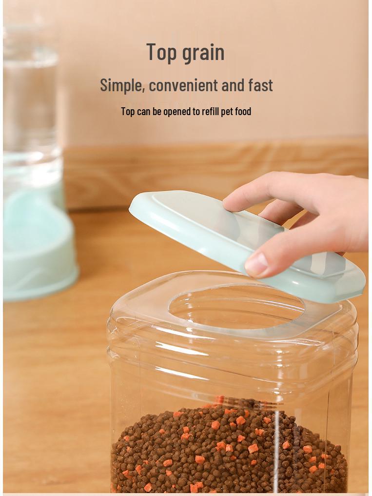 3.8L Automatic Pet Feeder & Water Bowl: Large Capacity for Cats and Dogs