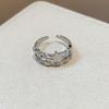 Jewelry Accessories Zircon Star Ring Geometric Irregular Finger Ring Retro Y2k Open Ring  Girls