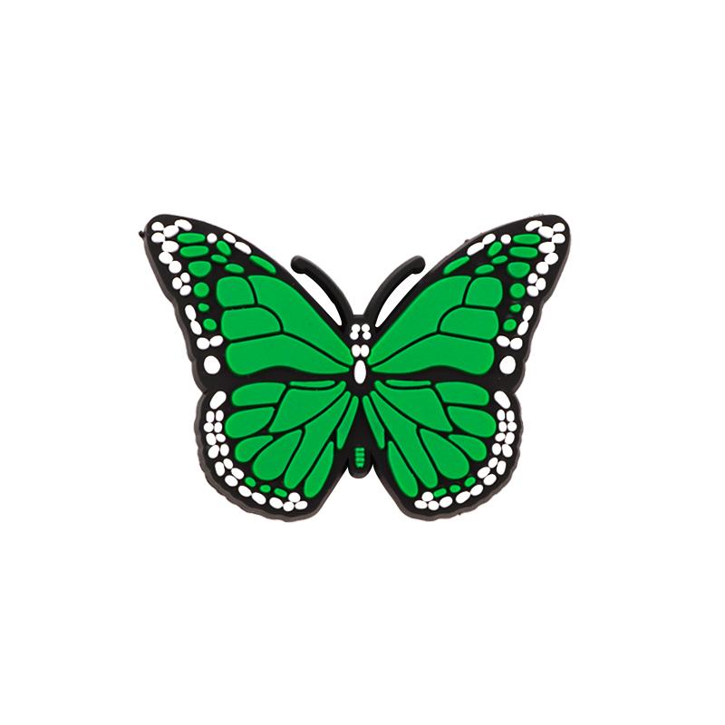 New 1PCS Butterfly Shoe Charms Summer Shoes Decorations Jeans for Girl Boy Designer Women Shoes Accessories for Shoes Charm Pins