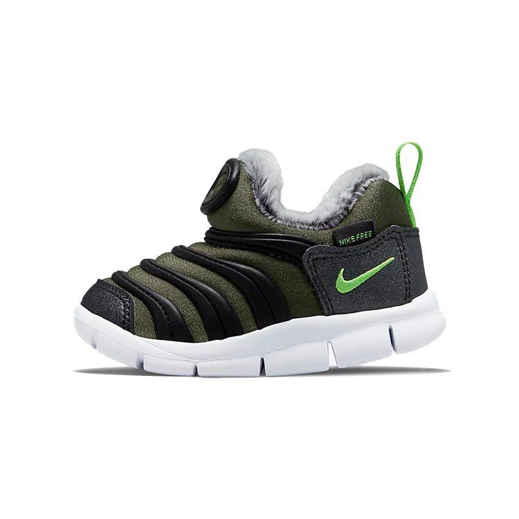 Nike Dynamo Free Low top Sports Casual Shoes Black Green Silver Infant And Toddler DO5888-331