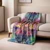 Golden Mandala Galaxy Design for All Seasons Blanket Lunch Break Throw Gift