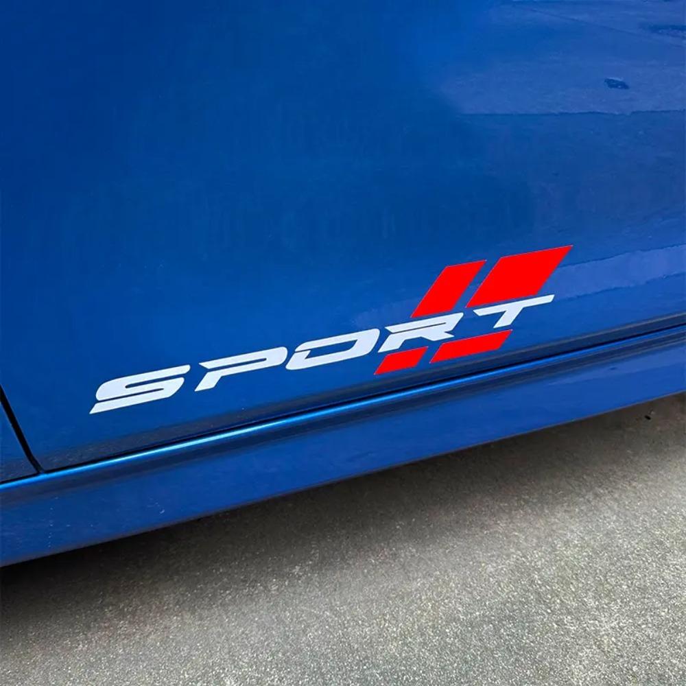1Pair Sport Racing Car Sticker Waterproof Vinyl Decal for Auto Side Skirt Side Body Door Exterior Styling Accessories Universal