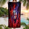 Bologna FC Druck Schnelltrocknendes Strandtuch Mikrofaser Saugfähig Tragbares Reise-Badetuch