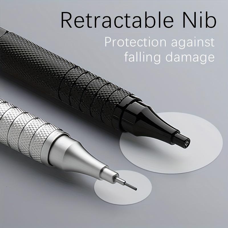 0.5/0.7mm Mechanical Pencil, Low Center of Gravity Metal Drawing Special Pencil, Office Writing Art Supplies Fine Writing Tool