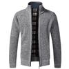 Cardigan de Veludo Tricotado de Comprimento Médio Masculino para Outono/Inverno