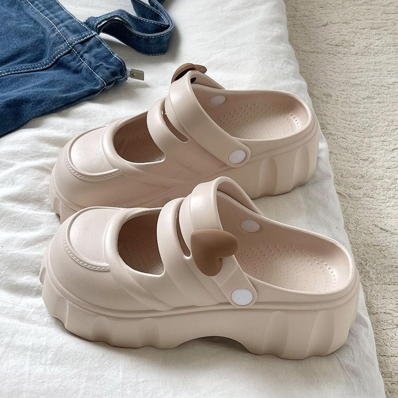 Women's Summer Eva Platform Sandals 2025 New Fashion Closed Toe Non Slip Beach Slippers Woman Lightweight Thick Sole Mary Jane