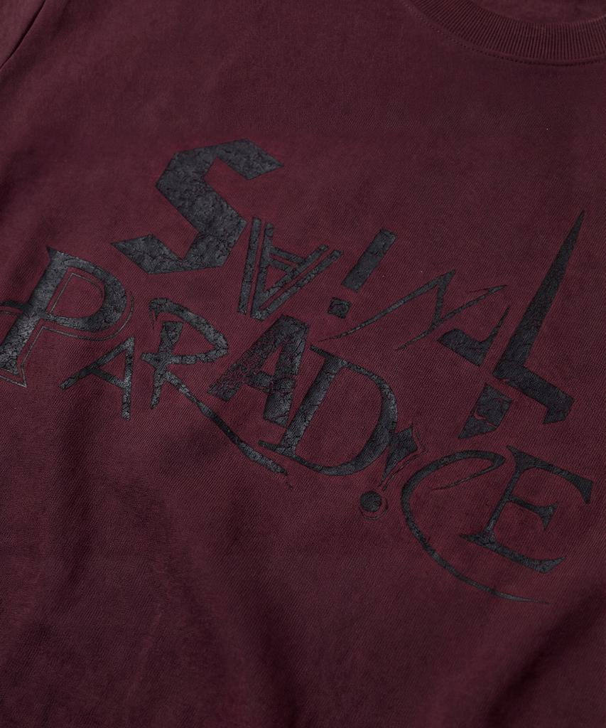 SAINTPAIN Sp Mixed Lettering Short Sleeve T-Shirt Burgundy
