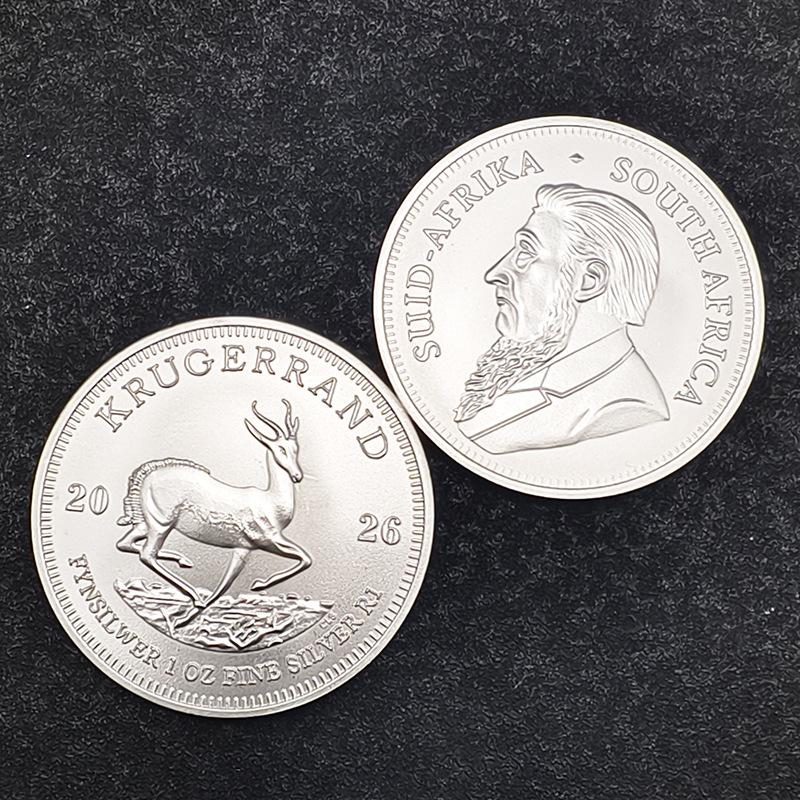 

Kruger coin, deer, silver plated, South African commemorative medal, commemorative coin, 2022-2026