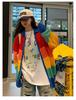 Unisex High-End Knitted Rainbow Cardigan with Zipper