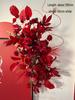 Silk Red Flower Aisle Runner & Floral Background for Chinese Wedding Engagement