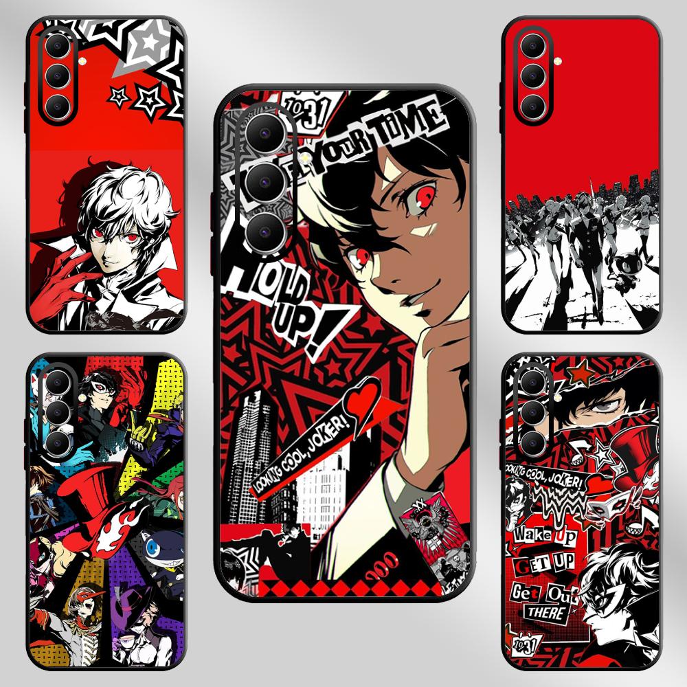 P5 hot game pattern design ins Phone Case For Samsung Galaxy S26 S25 S24 S23 S22 S21 Plus Ultra Note20 Soft Black
