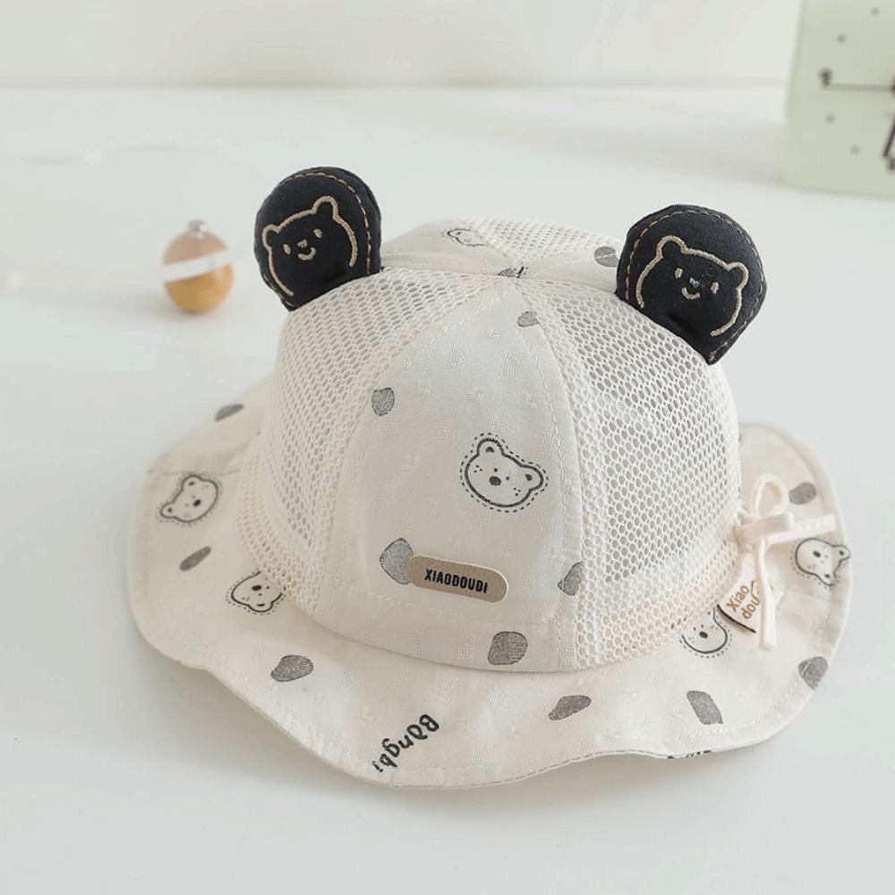 Bear Ear Baby Sun Hat Cartoon Children Fisherman Hat Thin Infant Mesh Hat Summer