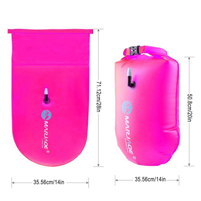 Swim Safety Float And Drybag Swim Buoy For Open Water Swimmers Triathletes Kayakers And Snorkelers Highly Visible Buoy Float