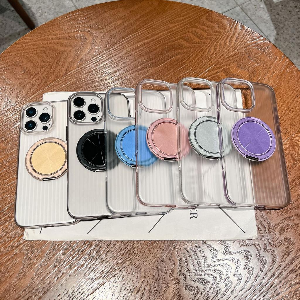 A 360-degree Rotating Stand for IPhone16E Phone Cases and A Corrugated Magnetic Large Hole Protective Case for Apple 15 ProMax