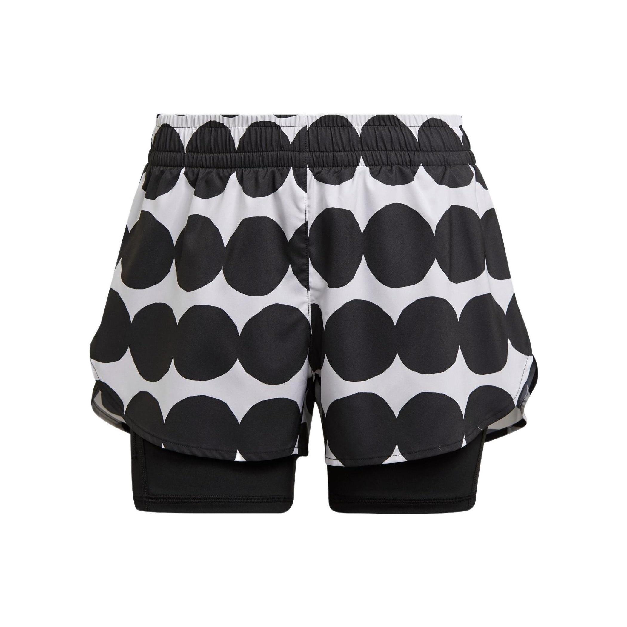 (WMNS) Шорты adidas x Marimekko Marathon 20 Азиатский размер Черно-белый Женские GU2526 S