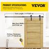 Sliding Barn Door Hardware Kit, 11FT Barn Door Kit, 330LBS Load-Bearing Double Barn Door Hardware Kit, Carbon Steel Barn Door Track, Darn Door for
