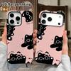 Phone Case: 2D Flat Design Suitable for iPhone 18, 17, 16, 15, 14, 13 Pro Film Protective Case, Couple Style, Simple Black Cat, Christmas and Hallowee