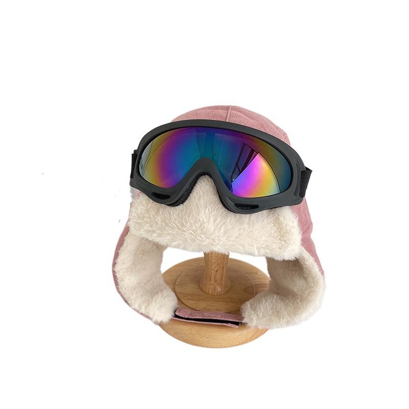 Warm Ear Protection Hats Cute Plush Pilot Hat Fashion Kids Bear Ears Hat  Children