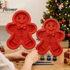 Artistic Garden Ornament Mold Christmas Stepping Stone Mold, Silicone Tree Santa Wreath Gingerbread Man Design, Resin Art Supplies for Beginners